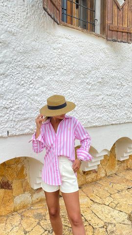 Camisa Amalfi en Rosa Pastel
