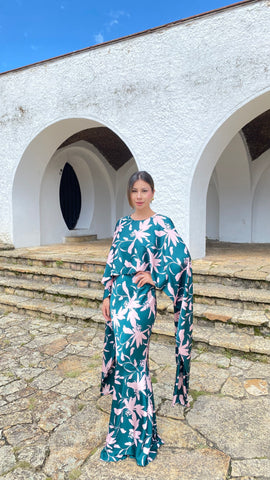 Vestido con capa Genova