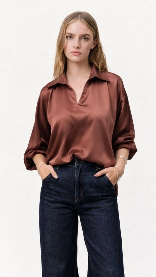 Blusa Stella Café