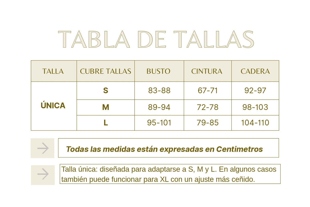 Guía de tallas BLUSA ALBA